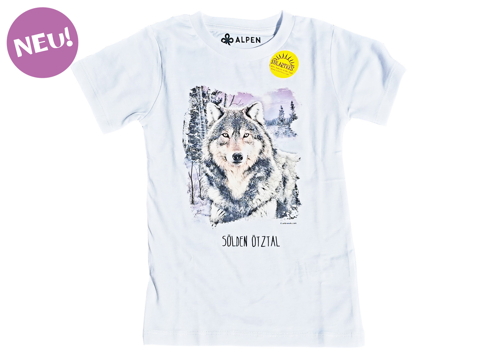 Kinder-T-Shirt-Husky-Farbig-Neu